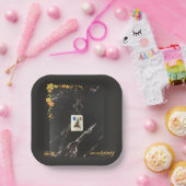 Mahjong papier bord met sinaasappel bloemontwerp (Feest)