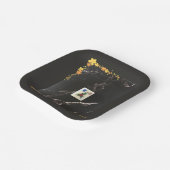 Mahjong papier bord met sinaasappel bloemontwerp (Gebogen)