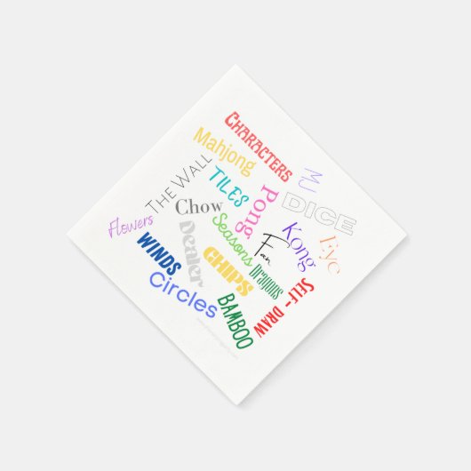 Mahjong - papieren servetten (Hoek)