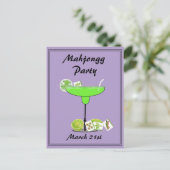 Mahjong Party Briefkaart Uitnodiging (Staand voorkant)