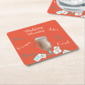 Mahjong Party Coasters Kartonnen Onderzetters (Schuin)