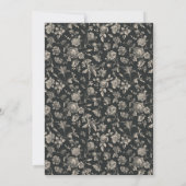 Mahjong Party Invitation, black pink toile, tiles Kaart (Achterkant)