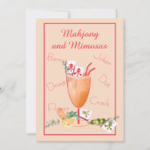 Mahjong Party Invitation Kaart (Voorkant)