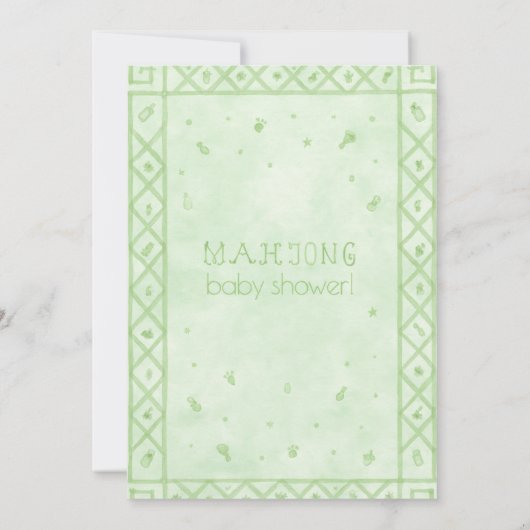 mahjong party lover Green Dragon Bamboo Kaart (Achterkant)