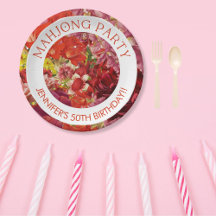 Mahjong Party Rich Bold Bloemen Custom