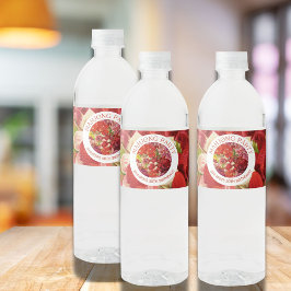 Mahjong Party Rich Bold Bloemen Custom Waterfles Etiket