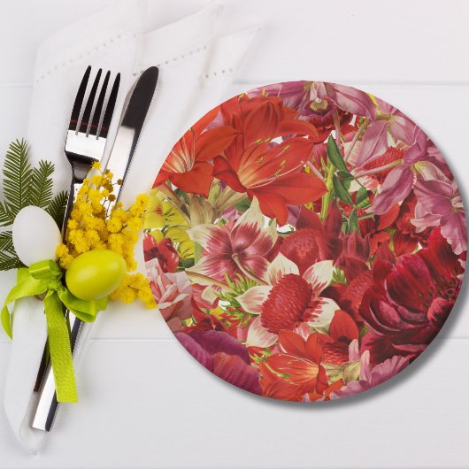 Mahjong Party Rich Bold Floral Papieren Bordje