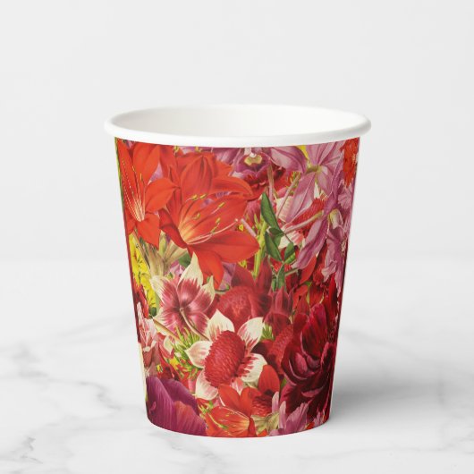 Mahjong Party Theme Cups, mahjong florals Papieren Bekers (Achterkant)