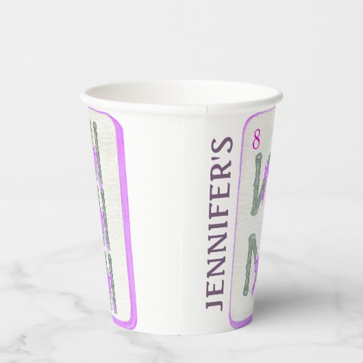 Mahjong Party Theme Cups, mahjong tiles Papieren Bekers (Rechts)