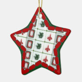 Mahjong patroon keramisch ornament (Links)