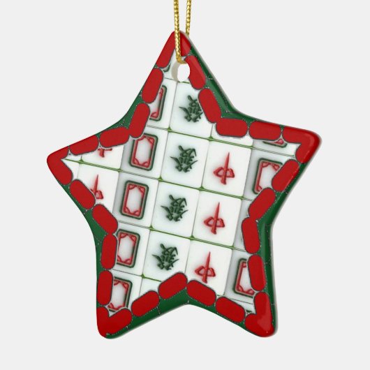 Mahjong patroon keramisch ornament (Links)