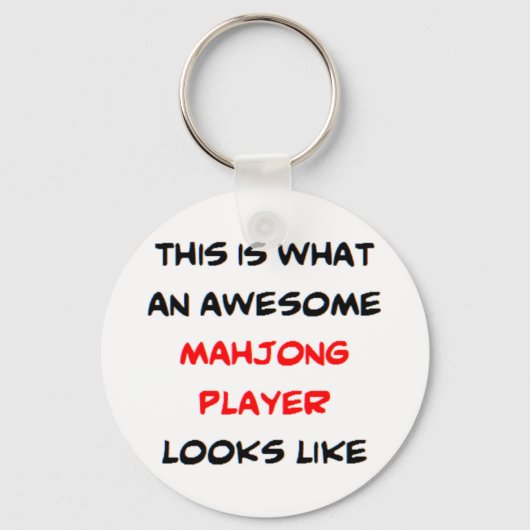 mahjong player , geweldige sleutelhanger (Voorkant)