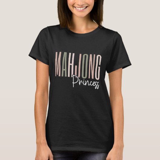 Mahjong princess | Funny mahjong T-shirt (Voorkant)