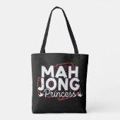 Mahjong princess | Funny mahjong Tote Bag (Achterkant)