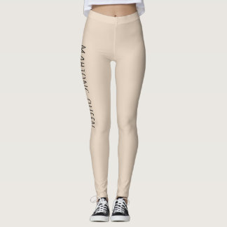 Mahjong Queen Beige Leggings