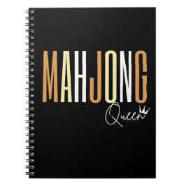 Mahjong queen - bruine letters notitieboek