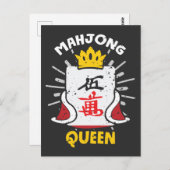 Mahjong Queen Chinese Table Game Mah Jong Briefkaart (Voorkant / Achterkant)
