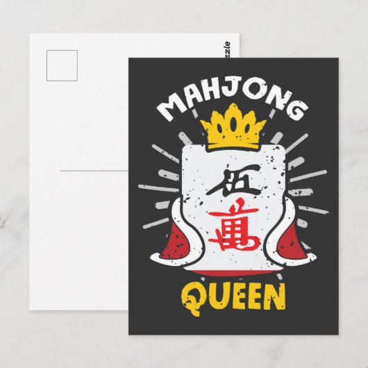 Mahjong Queen Chinese Table Game Mah Jong Briefkaart (Voorkant / Achterkant)