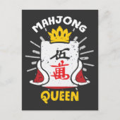 Mahjong Queen Chinese Table Game Mah Jong Briefkaart (Voorkant)