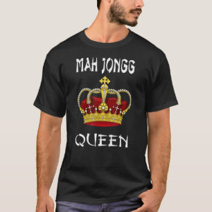 Mahjong Queen Fun Chinese Jewish Game Apparel T-shirt