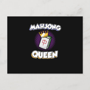 Mahjong Queen Game Mahjong Player Games Aankondigingskaart