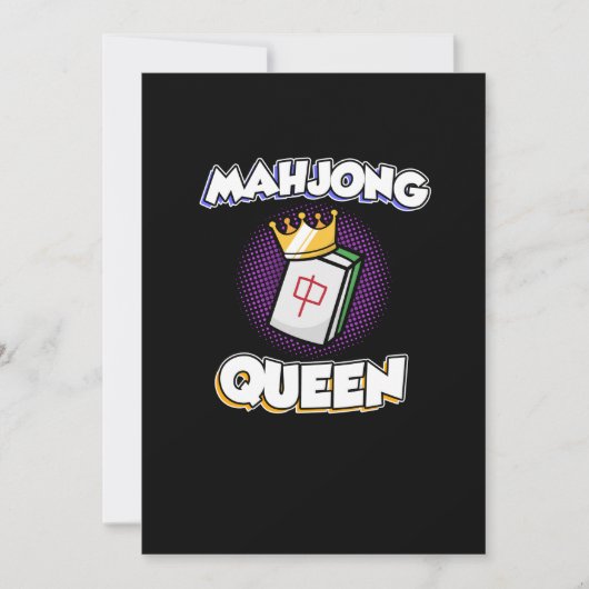 Mahjong Queen Game Mahjong Player Games Bedankkaart (Voorkant)