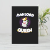 Mahjong Queen Game Mahjong Player Games Bedankkaart (Staand voorkant)