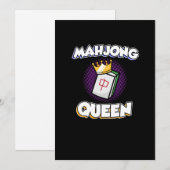Mahjong Queen Game Mahjong Player Games Bedankkaart (Voorkant / Achterkant)