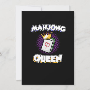 Mahjong Queen Game Mahjong Player Games Bedankkaart