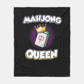 Mahjong Queen Game Mahjong Player Games Fleece Deken (Voorkant)