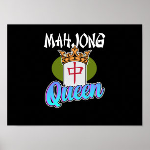 Mahjong Queen Game Mahjong Player Games Poster