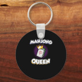 Mahjong Queen Game Mahjong Player Games Sleutelhanger (Voorkant)