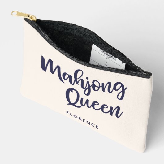 Mahjong Queen gepersonaliseerde naam Funny Humor Etui (Open)