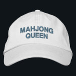 Mahjong Queen Grappig Quote Custom Geborduurde Pet<br><div class="desc">Show uw Mahjong-trots in stijl af met dit "Mahjong Queen" geborduurde pet! Dit verstelbare pet is ideaal voor Mahjong-liefhebbers en gameliefhebbers en voegt een speelse toets toe aan uw garderobe, terwijl u koel en comfortabel blijft. Of je nu bij je plaatselijke Mahjong club speelt of gewoon van het spel houdt,...</div>
