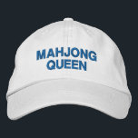 Mahjong Queen Grappig Quote Custom Geborduurde Pet<br><div class="desc">Show uw Mahjong-trots in stijl af met dit "Mahjong Queen" geborduurde pet! Dit verstelbare pet is ideaal voor Mahjong-liefhebbers en gameliefhebbers en voegt een speelse toets toe aan uw garderobe, terwijl u koel en comfortabel blijft. Of je nu bij je plaatselijke Mahjong club speelt of gewoon van het spel houdt,...</div>
