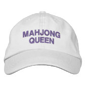 Mahjong Queen Grappig Quote Custom Geborduurde Pet (Voorkant)