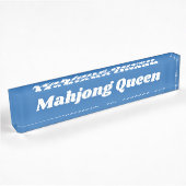 Mahjong Queen in Bright Blue Naambordje