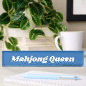 Mahjong Queen in Bright Blue Naambordje