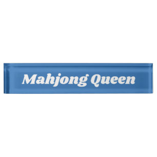 Mahjong Queen in Bright Blue Naambordje