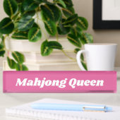 Mahjong Queen in Bright Pink Naambordje