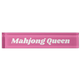 Mahjong Queen in Bright Pink Naambordje