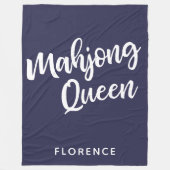 Mahjong Queen Personalized Fleece Deken (Voorkant)