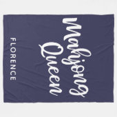 Mahjong Queen Personalized Fleece Deken (Voorkant (Horizontaal))