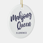 Mahjong Queen Personalized Keramisch Ornament (Rechts)
