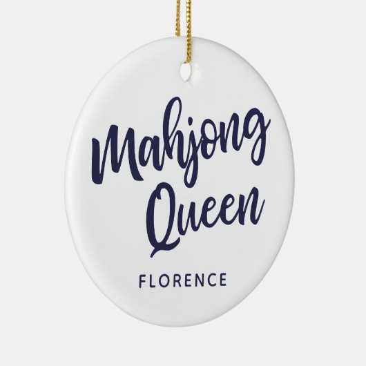 Mahjong Queen Personalized Keramisch Ornament (Rechts)