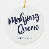 Mahjong Queen Personalized Keramisch Ornament (Voorkant)