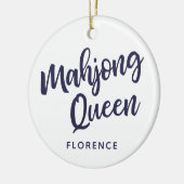 Mahjong Queen Personalized Keramisch Ornament (Links)