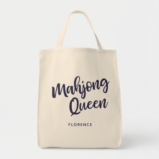 Mahjong Queen Personalized Tote Bag (Voorkant)