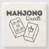 Mahjong Queen Stenen Onderzetter (Voorkant)