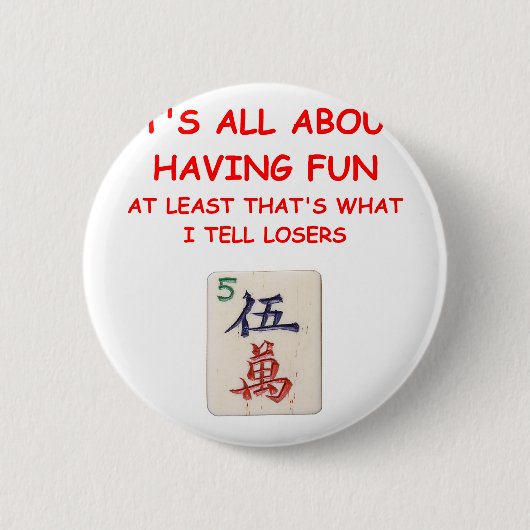 mahjong ronde button 5,7 cm (Voorkant)